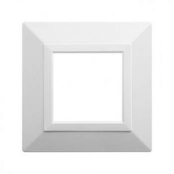 Рамка из металла белая 2 модуля DKC Avanti 4400852 фото