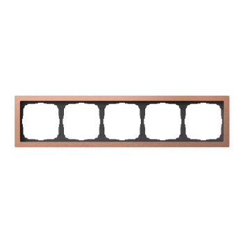 Рамка 5 постов металл медь Systeme Electric Artgallery pure GAL312505 фото