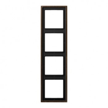 ME2984AT Рамка LS 990 Античная латунь 4-постовая Jung фото