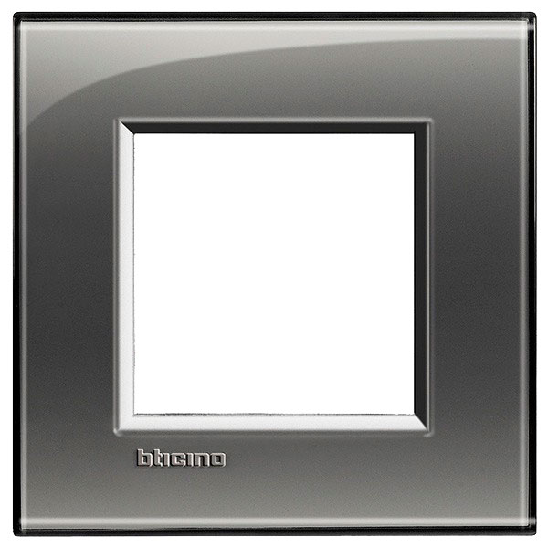 

LNA4802KF Рамка LivingLight Квадрат Лондонский туман 2-модульная Bticino, LivingLight Квадрат LNA4802KF
