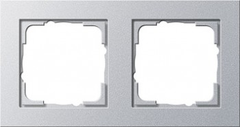 021225 Рамка E2 Алюминий 2-постовая Gira фото