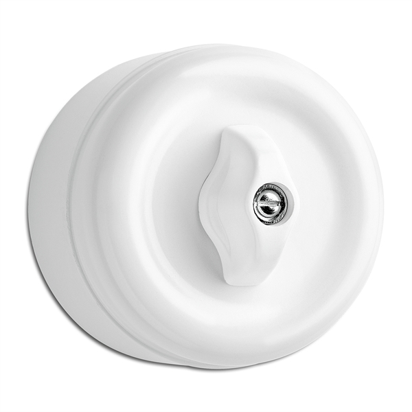 

186890 Накладной поворотный выключатель IP20 Duroplast 10A, 10 AX, AC 250V, Безвинтовые зажимы. Проходной переключатель THPG, Duroplast 186890