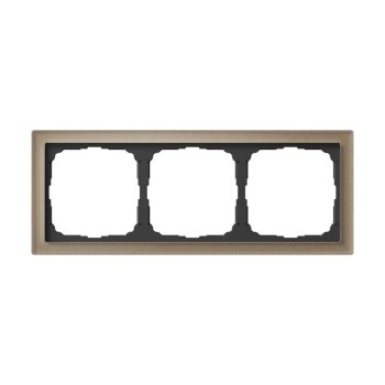 Рамка 3 поста органическое стекло шампань Systeme Electric Artgallery pure GAL320503 фото
