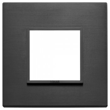 21642.18 Рамка Eikon Evo Черный алюминий 2 модуля Vimar фото