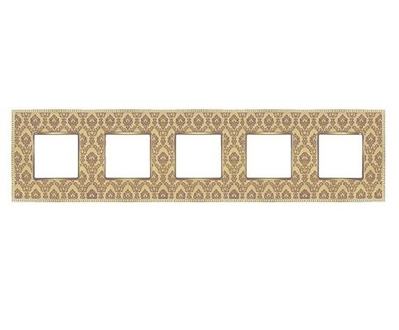 

FD01445DGOB Рамка Belle Epoque Tapestry Decorgold / Bright gold 5-постовая гор/верт. Fede, Belle Epoque Tapestry FD01445DGOB