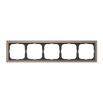 Рамка 5 постов органическое стекло шампань Systeme Electric Artgallery pure GAL320505 фото