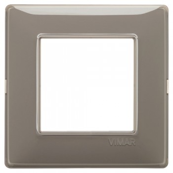 14642.40 Рамка Plana Пепельный 2 модуля Vimar фото