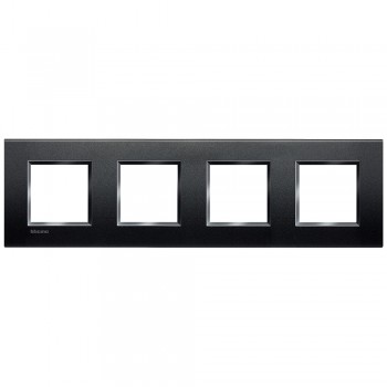 LNA4802M4AR Рамка LivingLight Квадрат Антрацит 2+2+2+2 модуля Bticino фото