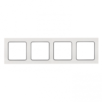Рамка 4-ая Белый, черная линия EKF Стокгольм EZM-G-305-20 фото