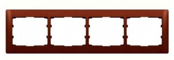 771984 Рамка Galea Life Красное дерево 4-постовая Legrand фото