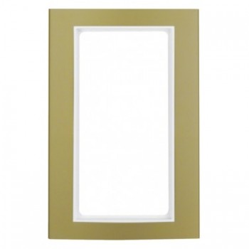 13093046 Рамка с большим вырезом B.3 Золото / Полярная белизна 2-постовая Berker фото