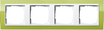 

0214743 Рамка Event Clear Зеленый / Белый 4-постовая Gira, Event Clear 0214743