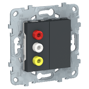 

NU543154 Розетка 3 RCA, Антрацит Schneider Electric, Unica Studio NU543154