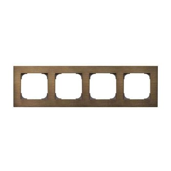 Рамка четверная 2CLA857400A1201, античная латунь ABB Sky 8574 OE фото