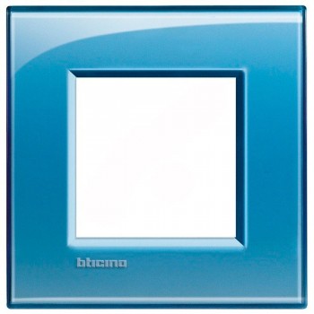 LNA4802AD Рамка LivingLight Квадрат Голубой 2-модульная Bticino фото