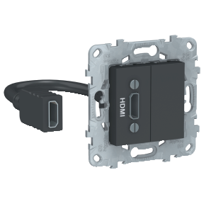 

NU543054 Розетка HDMI, Антрацит Schneider Electric, Unica Studio NU543054
