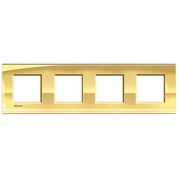 LNA4802M4OA Рамка LivingLight Квадрат Золото 2+2+2+2 модуля Bticino фото