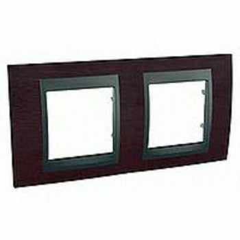 Рамка 2-постовая, венге/графит Schneider Electric Unica Top MGU66.004.2M3 фото