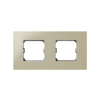 2700620-031 Рамка базовая, 2 поста, 85х162мм, (+суппорт), Simon 27 Play, слоновая кость фото