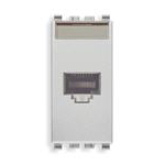 

20338.1.N Розетка rj45 avaya cat 5e utp t568a/b g, серебро матовое Vimar Eikon, Eikon Total Look 20338.1.N