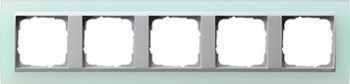 021551 Рамка Event Салатовый / Алюминий 5-постовая Gira фото