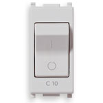 

14404.10.SL Выключатель термомагнитный 1p c10 120-230v, серебро Vimar Plana, Plana 14404.10.SL