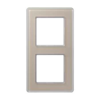 Рамка 2-ная, стекло шампань Jung A VIVA  AV582GLMCH фото