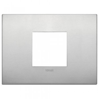 19652.15 Рамка Arke Classic Натуральный алюминий 2 модуля Vimar фото