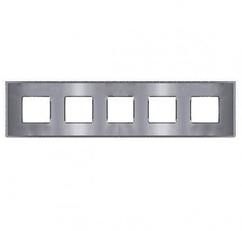 FD01435CBCB Рамка Belle Epoque Metal Bright chrome / Bright chrome 5-постовая гор/верт. Fede фото