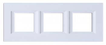 HA4802M3HHD Рамка Axolute Квадрат Белый 2+2+2 модуля Bticino фото