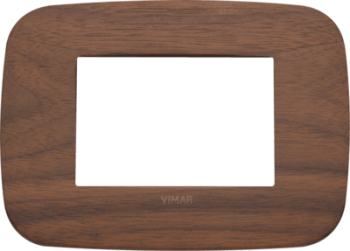 19683.51 Рамка Arke Round Орех 3-модульная Vimar фото