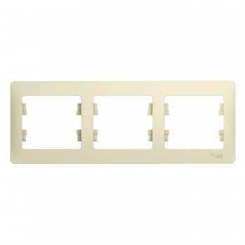 Рамка Бежевая 3-постовая Systeme Electric (Schneider Electric) Glossa GSL000203 фото