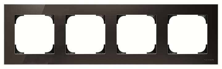 

8574 CN Рамка Sky Черное стекло 4-постовая ABB, Sky 8574 CN