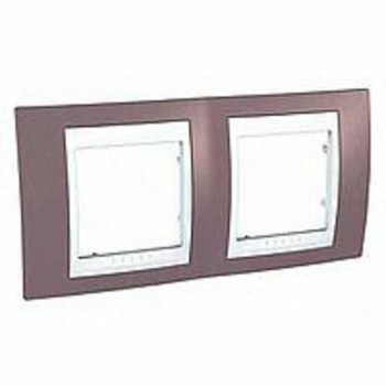 MGU6.004.876 Рамка Unica Хамелеон лиловый / Белый 2-постовая Schneider Electric фото