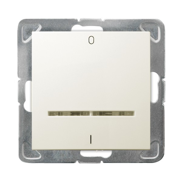 

Ospel Impresja Бежевый Выключатель 2-полюсный с подсветкой, без рамки LP-11YS/m/27, Impresja LP-11YS/m/27
