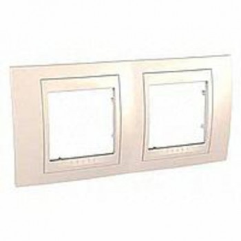 MGU6.004.25 Рамка Unica Хамелеон бежевый 2-постовая Schneider Electric фото