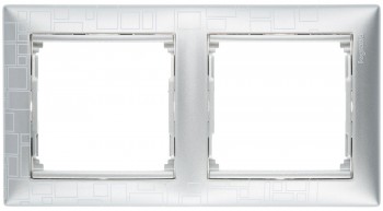 770342 Рамка Valena Модерн алюминий 2-постовая Legrand фото