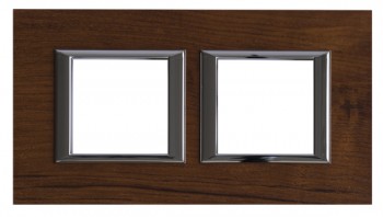 HA4802M2HLTK Рамка Axolute Квадрат Тиковое дерево 2+2 модуля Bticino фото