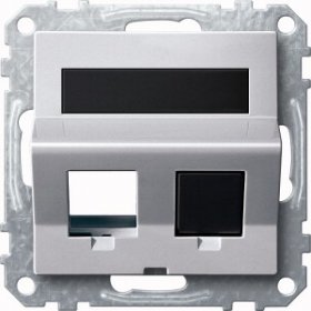

MTN4568-0460 Наклонная плата для keystone RJ45 алюминий Merten, M-Smart MTN4568-0460