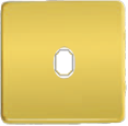 FD04320OR-A Латунная накладка для одиночного тумблерного выключателя, real gold + beige FEDE фото
