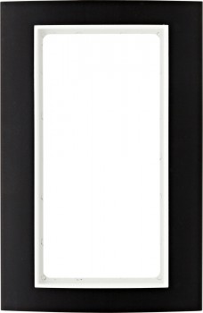 13093025 Рамка с большим вырезом B.3 Черный / Полярная белизна 2-постовая Berker фото