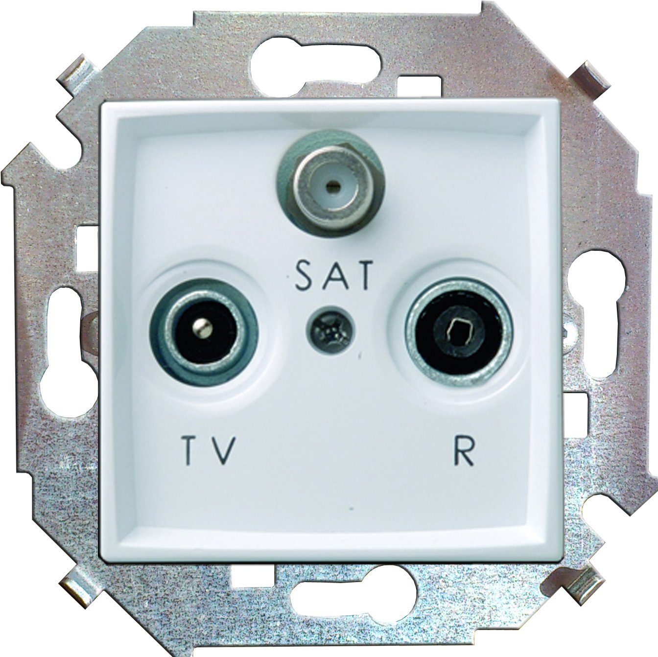

1591466-030 Розетка R-TV-SAT одиночная, винтовой зажим, белый Simon 15, 1591466-030