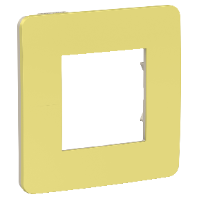 NU280212 Рамка Unica Studio Color Зеленое яблоко / Бежевый 1-постовая Schneider Electric фото