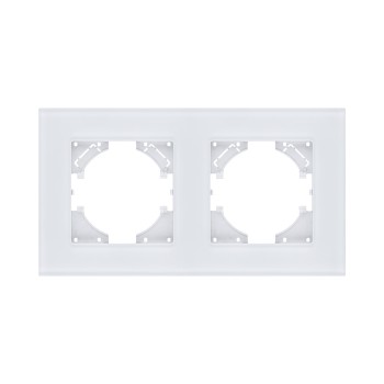 Рамка 2-кратная стекло белый Kollinger Reflex MG RM2WH фото