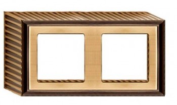 FD01502PB Рамка для накладного монтажа Roma BRIGHT PATINA 2-постовая Fede фото