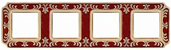 

FD01354ROEN Рамка Smalto Italiano Siena Ruby red 4-постовая Fede, Smalto Italiano Siena FD01354ROEN