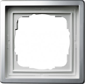 0211115 Рамка F100 Хром 1-постовая Gira фото
