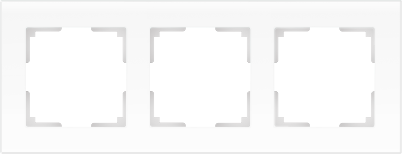 

WL01-Frame-03 Рамка на 3 поста (белый матовый) Favorit Werkel a036579, Favorit WL01-Frame-03 a036579
