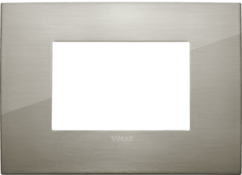 19653.08 Рамка Arke Classic Сталь матовая 3-модульная Vimar фото