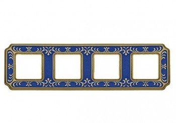 FD01354AZEN Рамка Smalto Italiano Siena Blue sapphire 4-постовая Fede фото